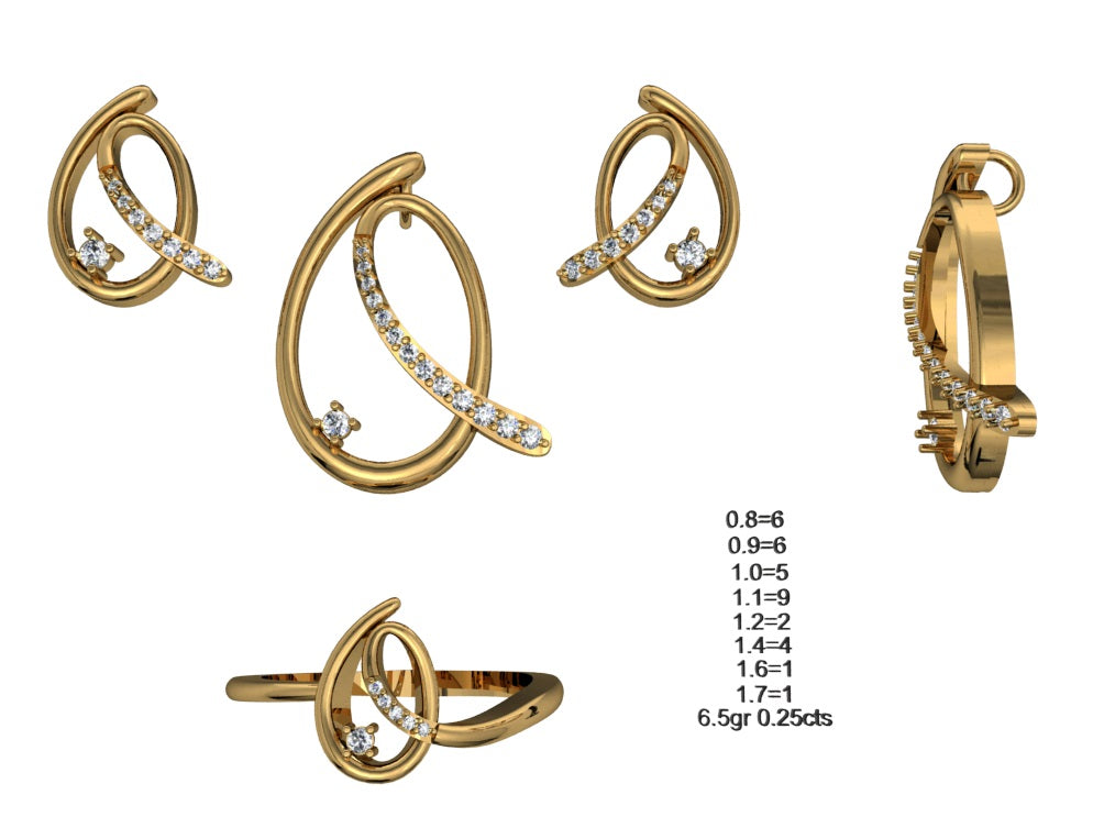 3D Jewelry Files Set Model 3DM STL 04=P ER R=12