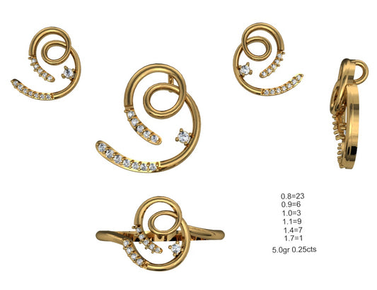 3D Jewelry Files Set Model 3DM STL 04=P ER R=14