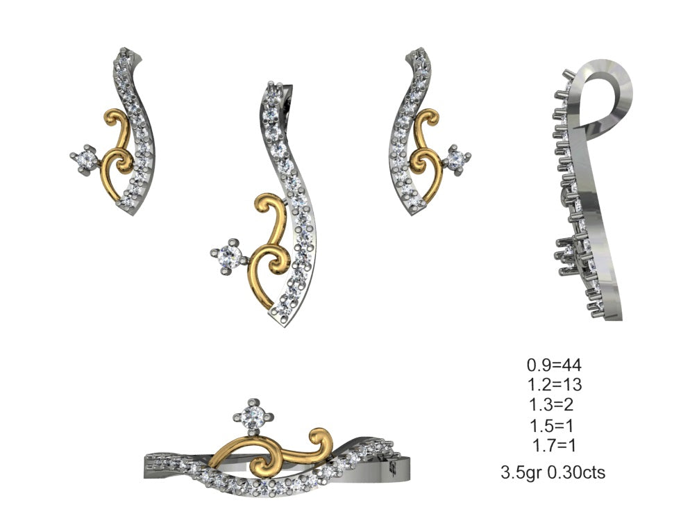 3D Jewelry Files Set Model 3DM STL 04=P ER R=34