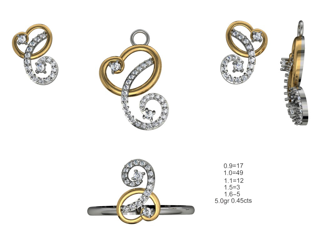 3D Jewelry Files Set Model 3DM STL 04=P ER R=35