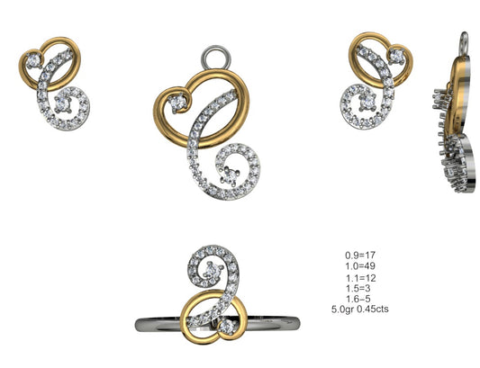 3D Jewelry Files Set Model 3DM STL 04=P ER R=35
