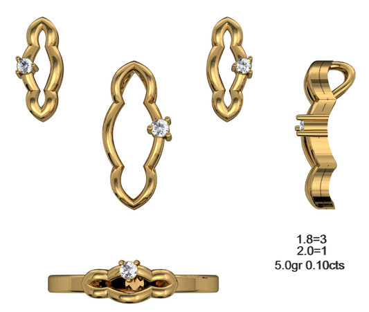 3D Jewelry Files Set Model 3DM STL 04=P ER R=38