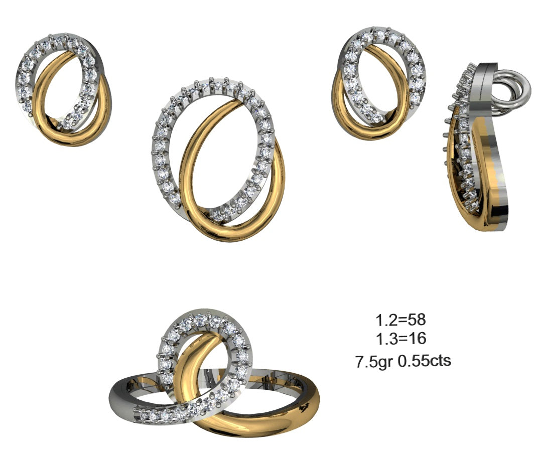 3D Jewelry Files Set Model 3DM STL 04=P ER R=43