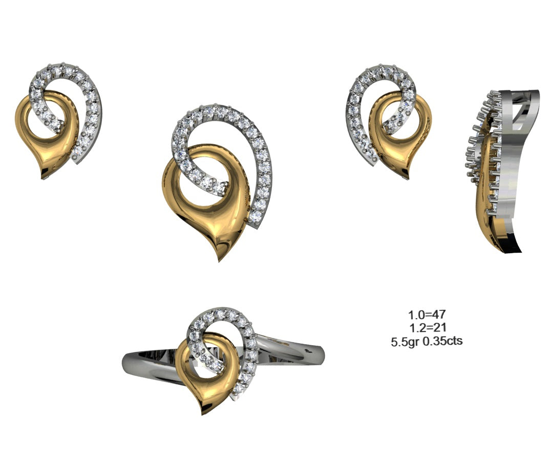 3D Jewelry Files Set Model 3DM STL 04=P ER R=45