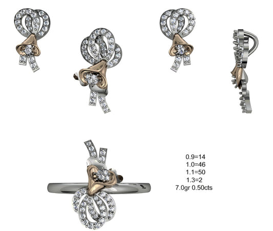 3D Jewelry Files Set Model 3DM STL 04=P ER R=57