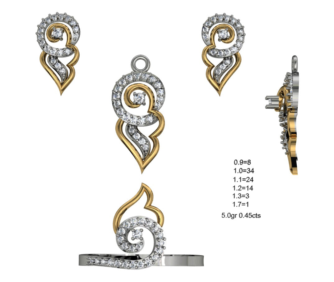 3D Jewelry Files Set Model 3DM STL 04=P ER R=65