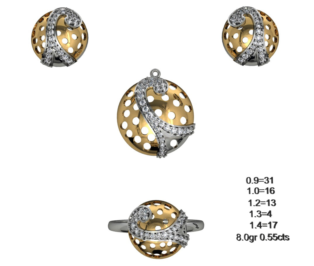 3D Jewelry Files Set Model 3DM STL 04=P ER R=73