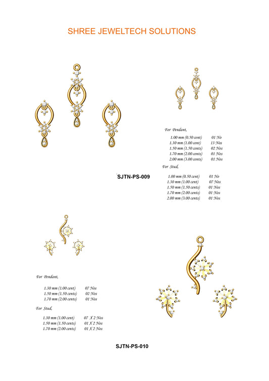 3D Jewelry Files Set Model 3DM STL 13=pds=181