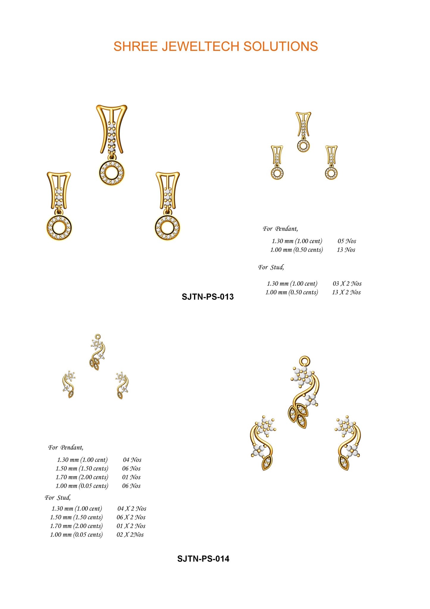 3D Jewelry Files Set Model 3DM STL 13=pds=183