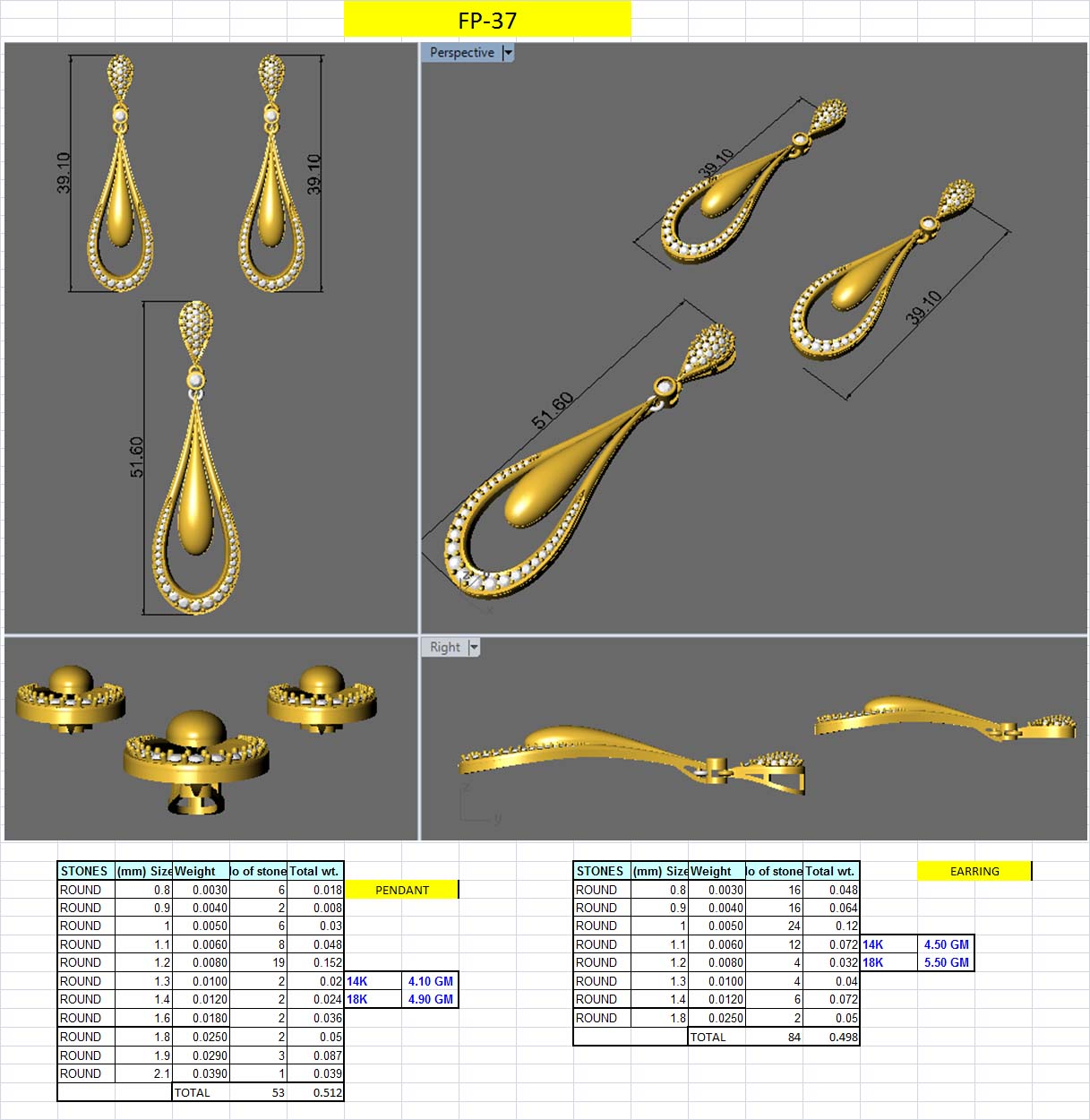 3D Jewelry Design Set Files STL 3DM AFP00087