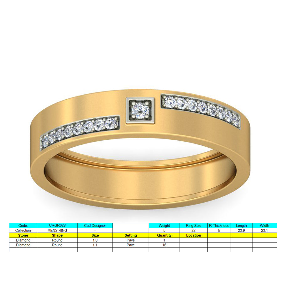 3D Jewelry Files Ring Model 3DM STL CRGR028