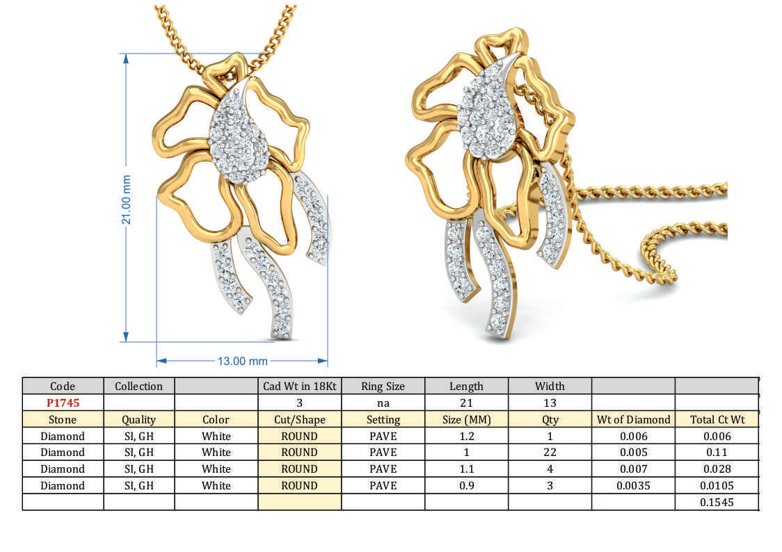 3D Jewelry Design Set Files STL 3DM P-1745