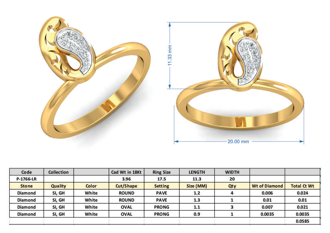 3D Jewelry Design Set Files STL 3DM P-1766