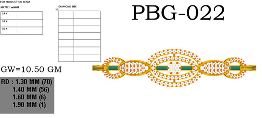3D Jewelry Files Bracelet Model 3DM STL PBG-022 DIA
