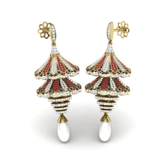 3D Jewelry Files Earring Model 3DM STL PER-280-DIA