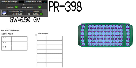3D Jewelry Files Ring Model 3DM STL PR-398 DIA