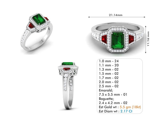 3D Jewelry Files Ring Model 3DM STL R-3852