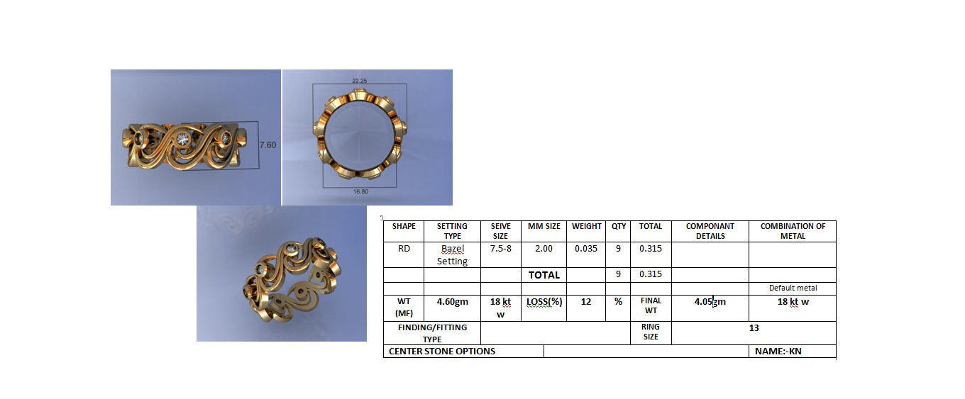 3D Jewelry Files Ring Model STL DR-2882 R10