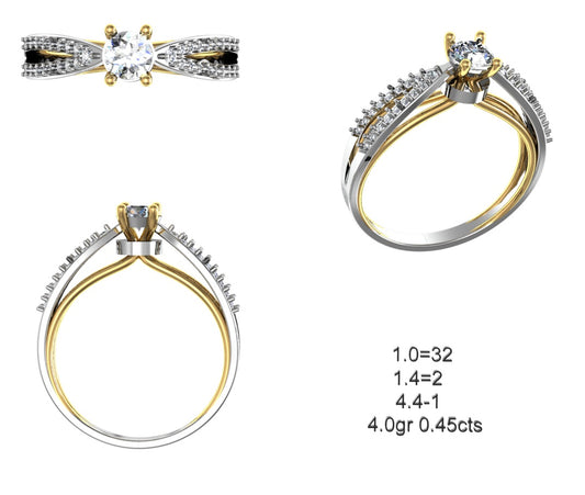 3D Jewelry Files Ring Model STL 12=calur ston rings=49