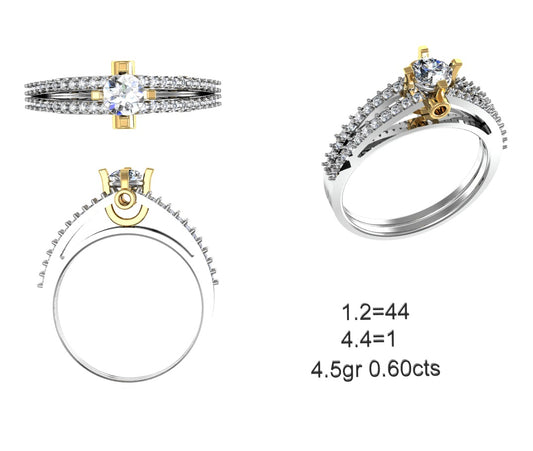 3D Jewelry Files Ring Model STL 12=calur ston rings=51