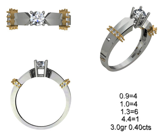 3D Jewelry Files Ring Model STL 12=calur ston rings=60