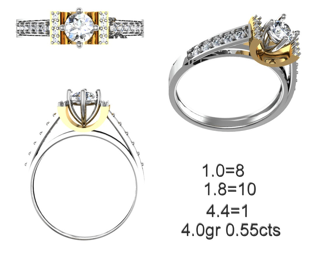 3D Jewelry Files Ring Model STL 12=calur ston rings=66
