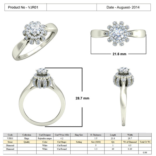 3D Jewelry Files Ring Model 3DM 15=calur ston rings=01