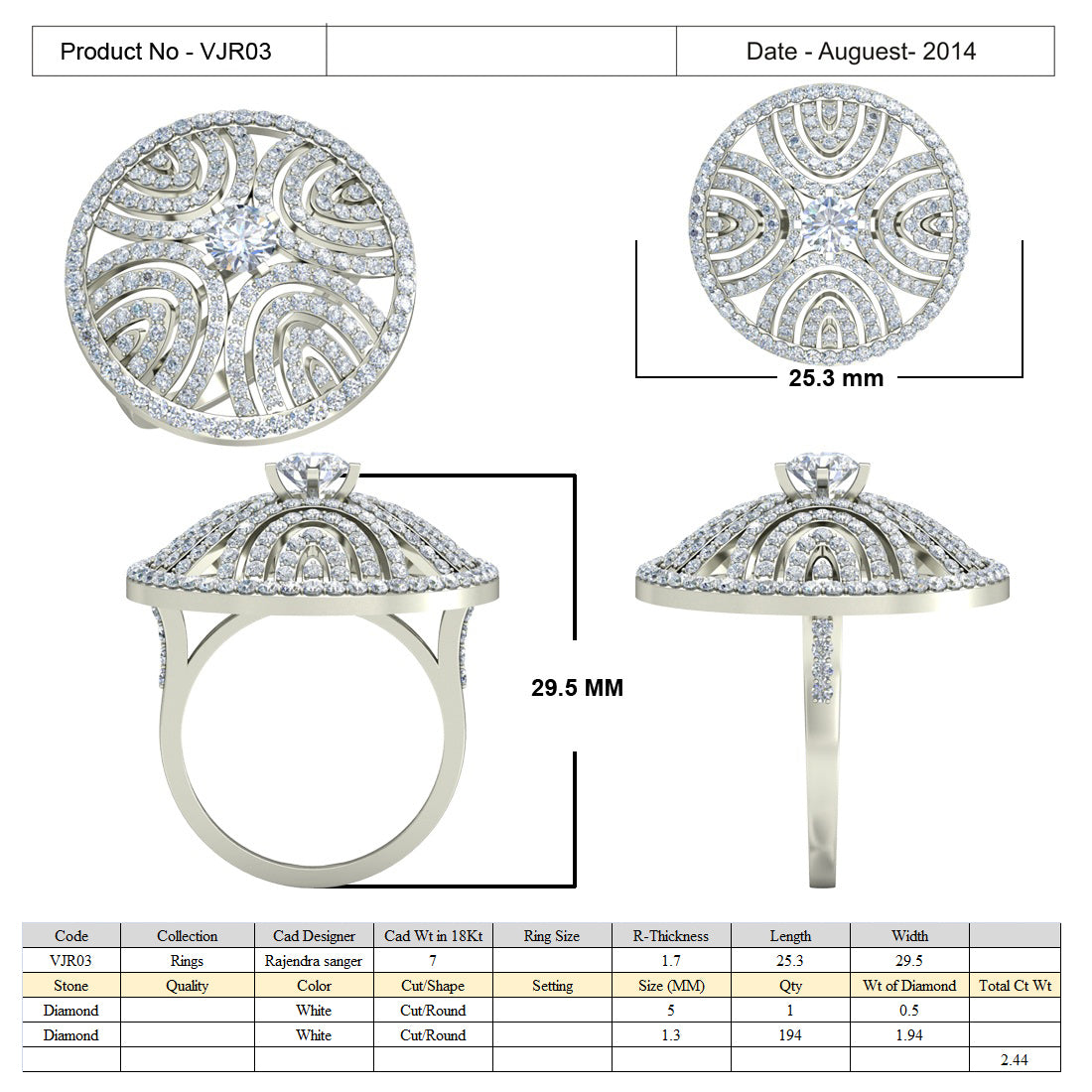 3D Jewelry Files Ring Model 3DM 15=calur ston rings=03