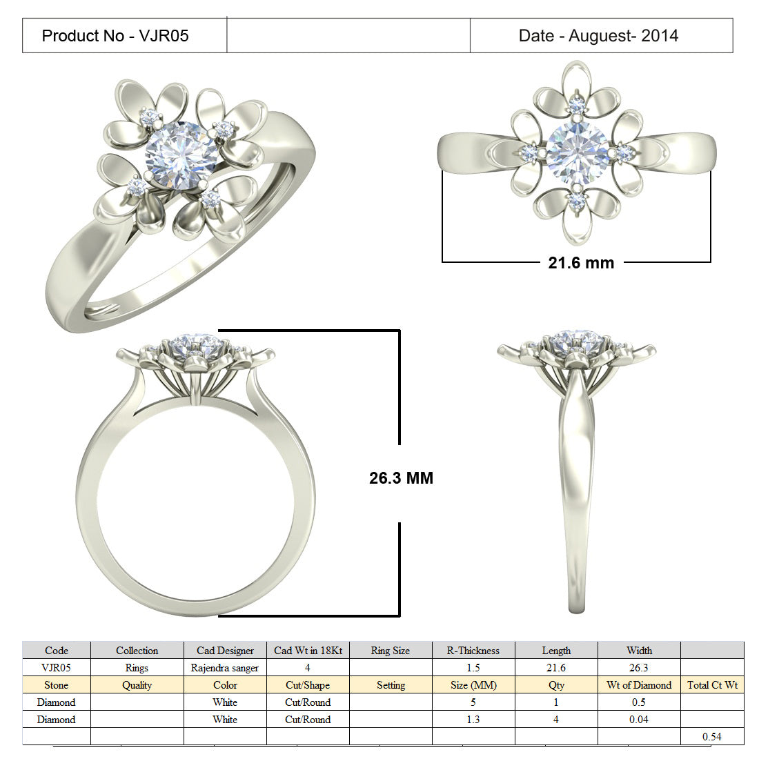 3D Jewelry Files Ring Model 3DM 15=calur ston rings=05