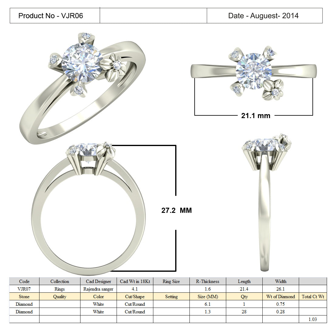 3D Jewelry Files Ring Model 3DM 15=calur ston rings=06