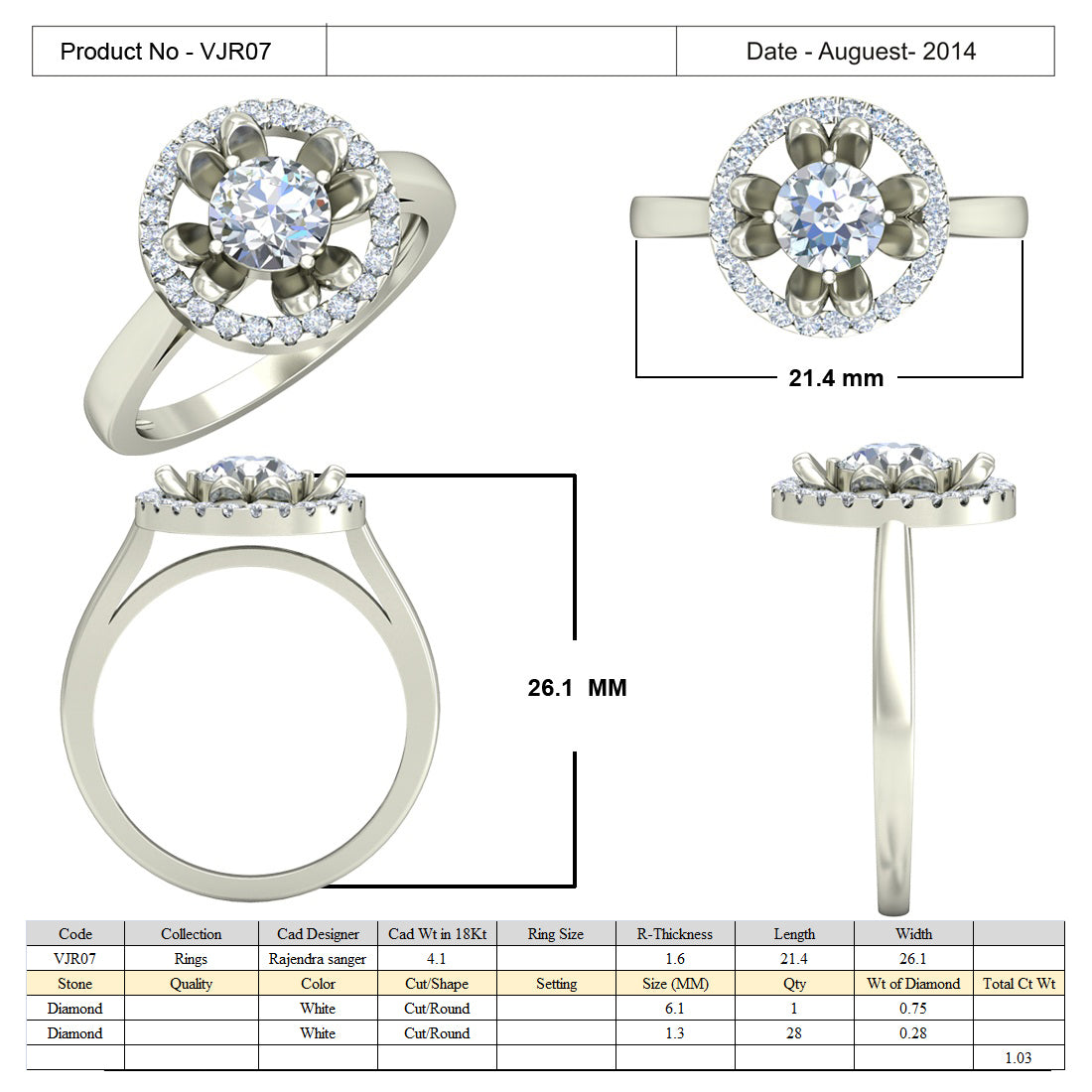 3D Jewelry Files Ring Model 3DM 15=calur ston rings=07