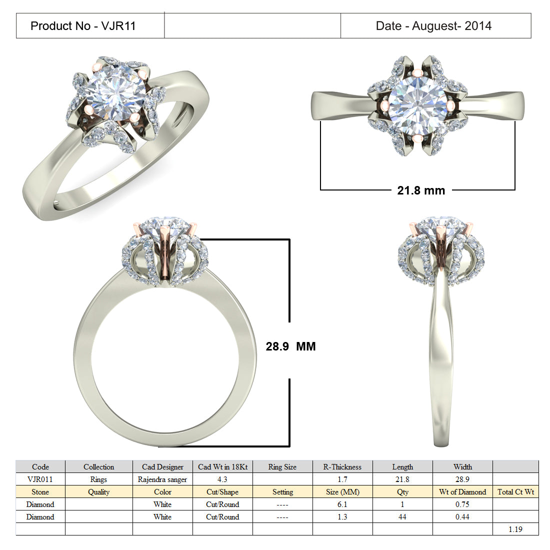 3D Jewelry Files Ring Model 3DM 15=calur ston rings=11