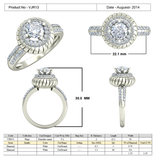 3D Jewelry Files Ring Model 3DM 15=calur ston rings=12