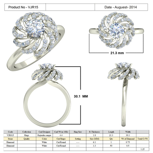 3D Jewelry Files Ring Model 3DM 15=calur ston rings=14