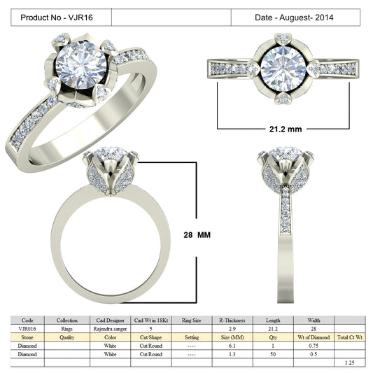 3D Jewelry Files Ring Model 3DM 15=calur ston rings=15