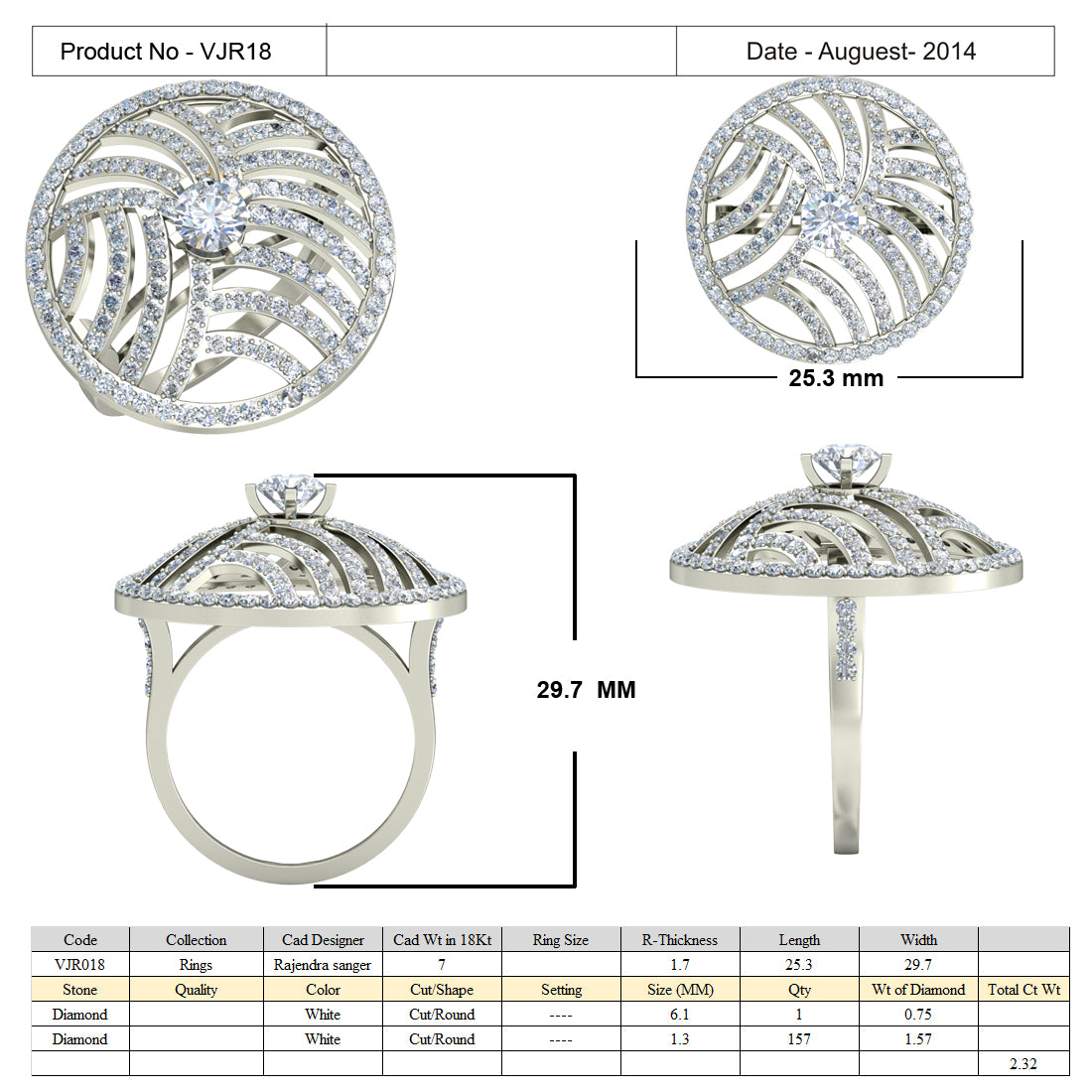 3D Jewelry Files Ring Model 3DM 15=calur ston rings=17