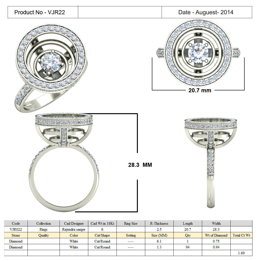 3D Jewelry Files Ring Model 3DM 15=calur ston rings=21