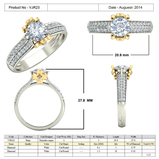 3D Jewelry Files Ring Model 3DM 15=calur ston rings=22
