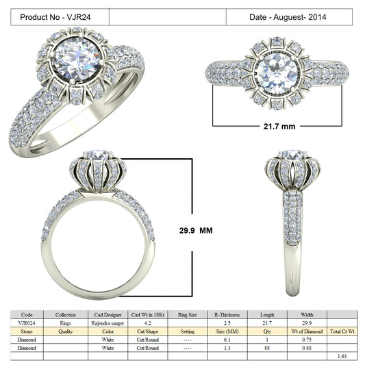 3D Jewelry Files Ring Model 3DM 15=calur ston rings=23