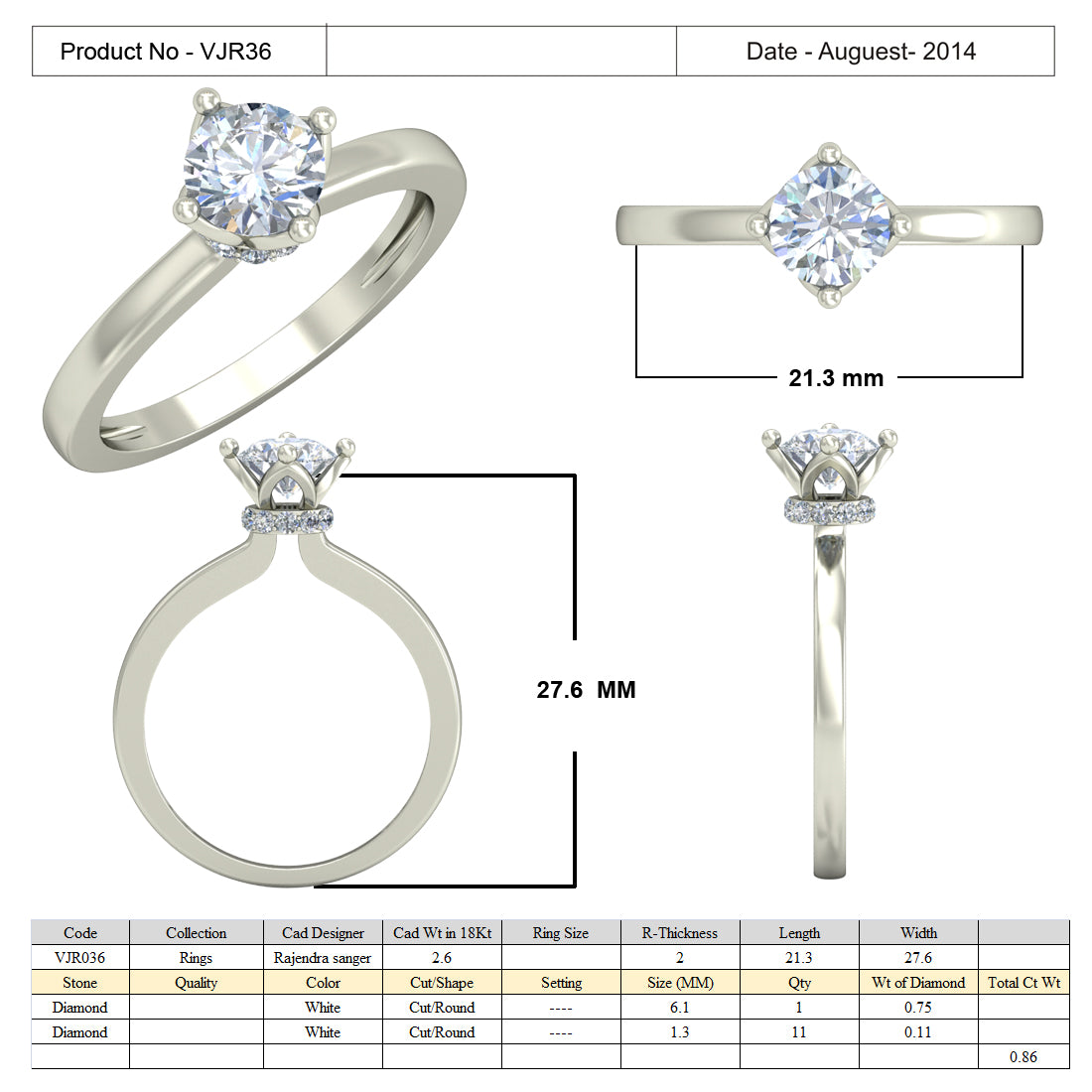 3D Jewelry Files Ring Model 3DM 15=calur ston rings=35