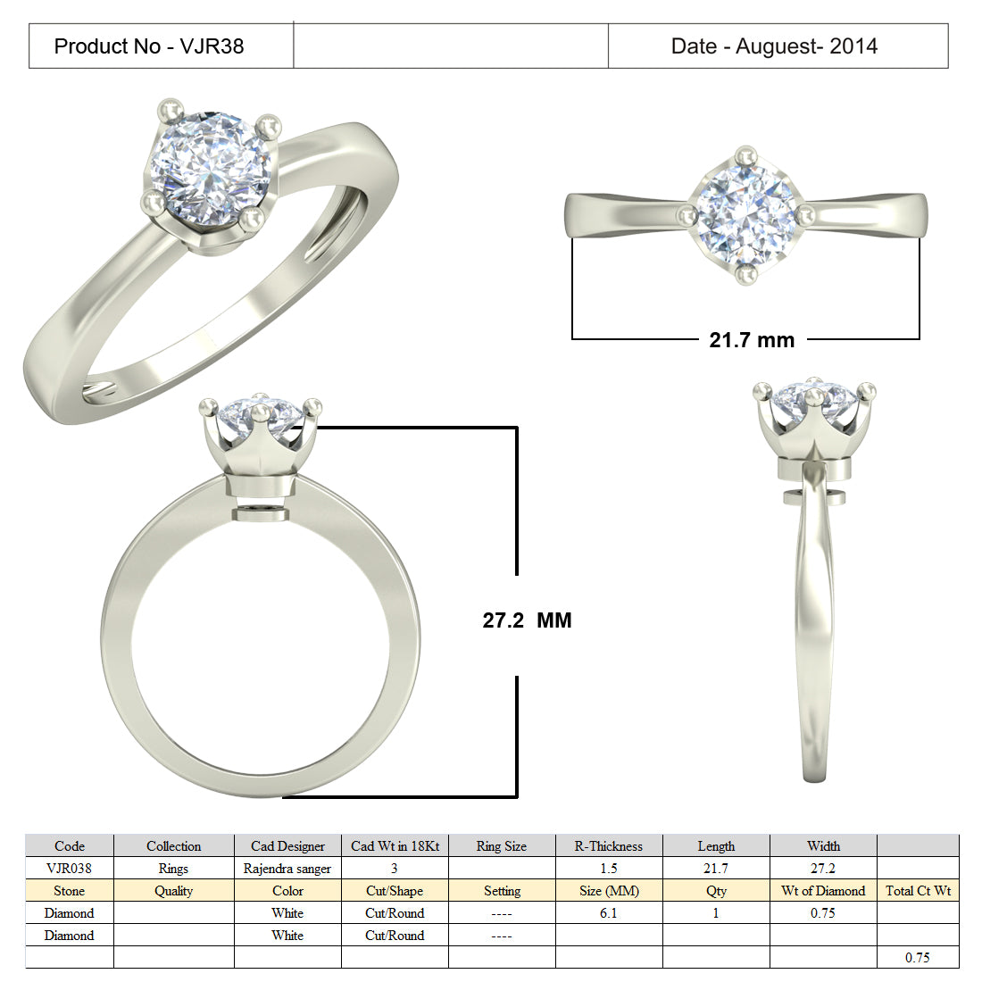 3D Jewelry Files Ring Model 3DM 15=calur ston rings=37