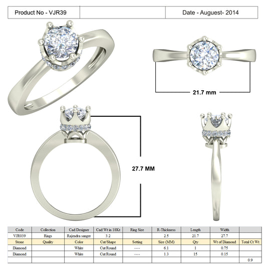 3D Jewelry Files Ring Model 3DM 15=calur ston rings=38