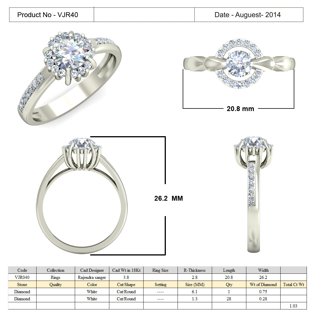 3D Jewelry Files Ring Model 3DM 15=calur ston rings=39