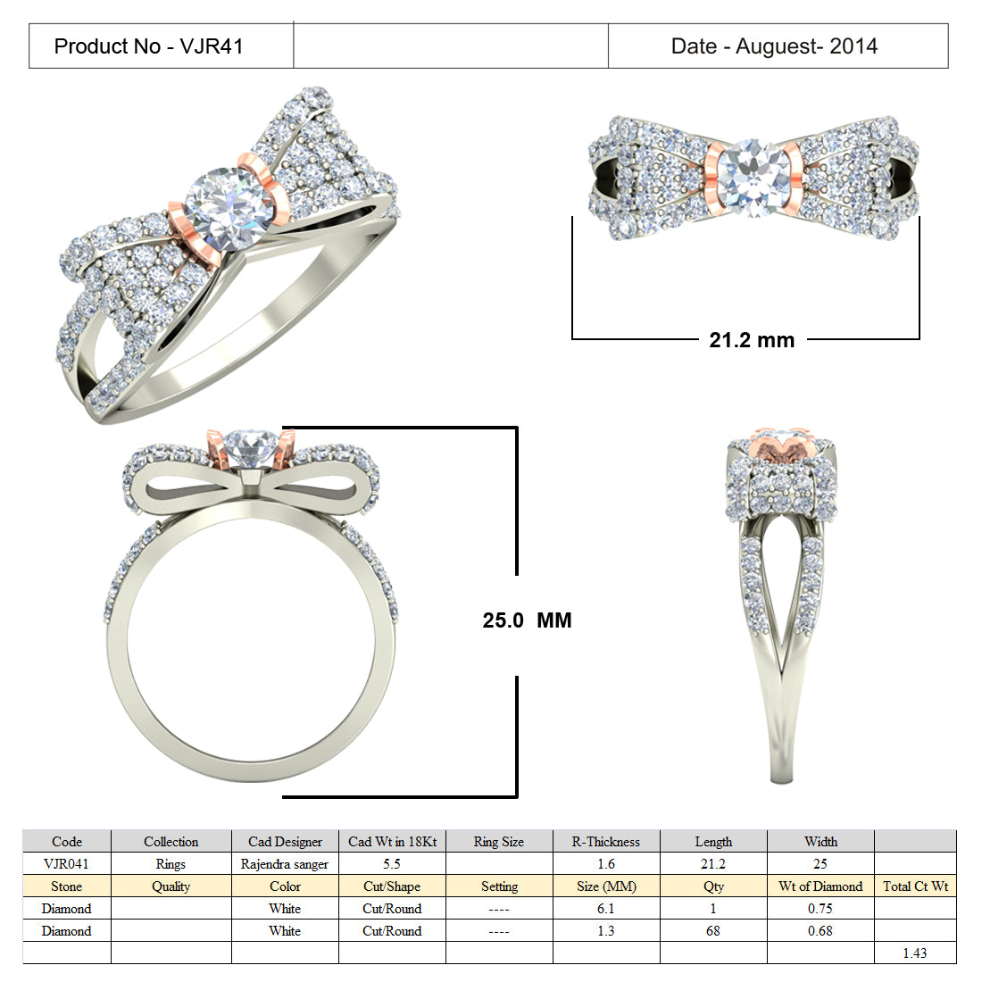 3D Jewelry Files Ring Model 3DM 15=calur ston rings=40