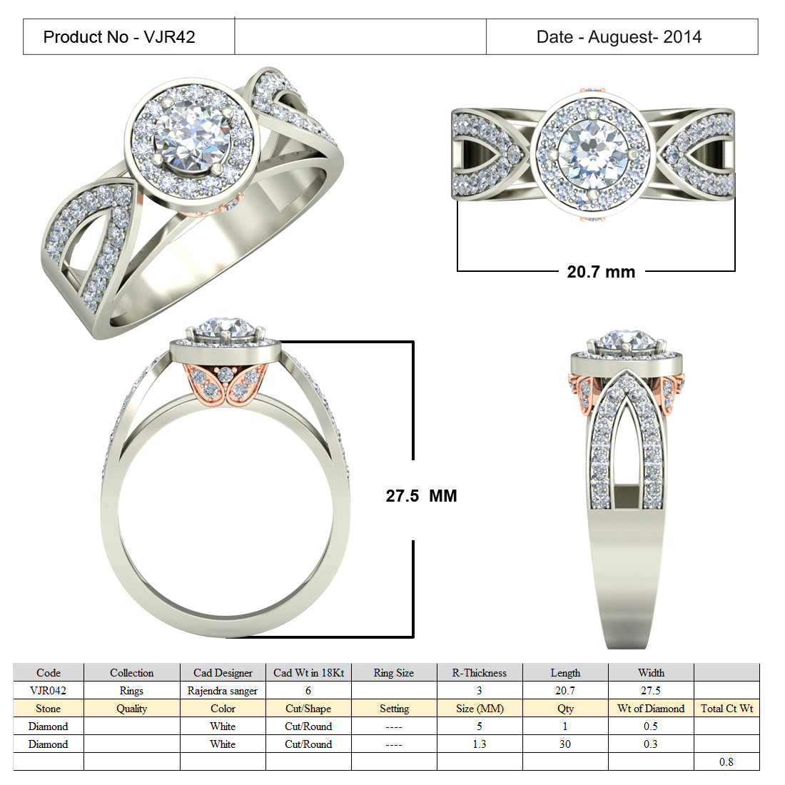 3D Jewelry Files Ring Model 3DM 15=calur ston rings=41