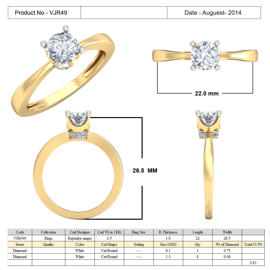 3D Jewelry Files Ring Model 3DM 15=calur ston rings=48