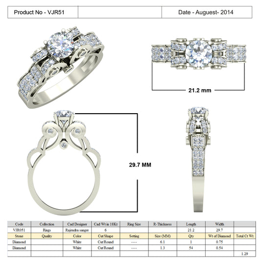 3D Jewelry Files Ring Model 3DM 15=calur ston rings=50