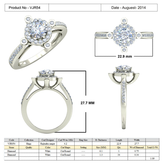 3D Jewelry Files Ring Model 3DM 15=calur ston rings=53