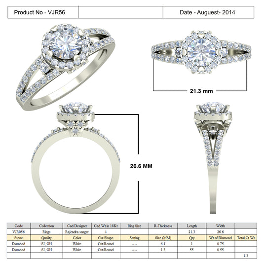 3D Jewelry Files Ring Model 3DM 15=calur ston rings=55