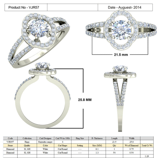 3D Jewelry Files Ring Model 3DM 15=calur ston rings=56